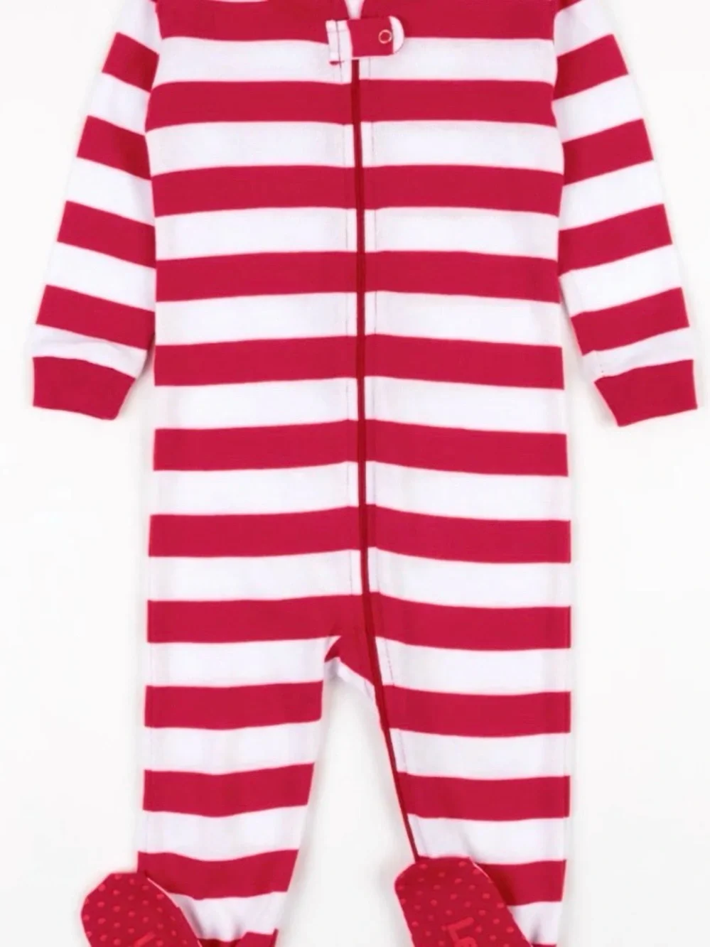 Sleevert Pink & White Striped Zip-Up Pajama